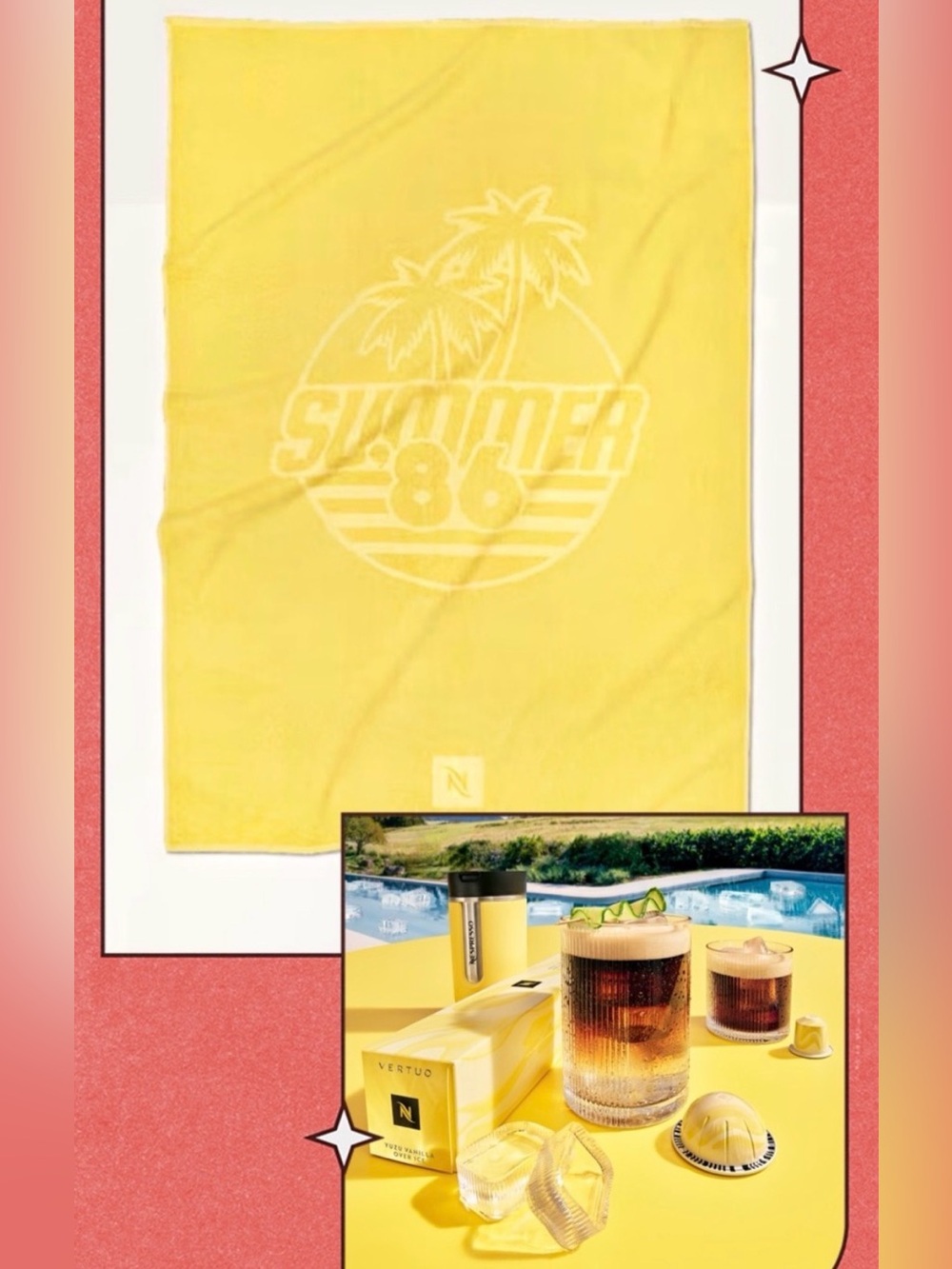 Nespresso Beach Towel Yuzu Special Edition 2026 NWT